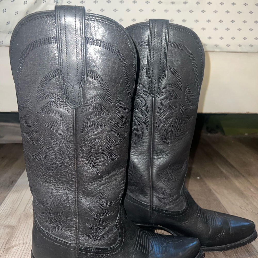 Tecovas Annie Black Leather Cowboy Boots - Picture 7 of 8